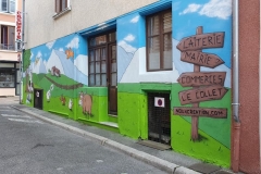 Fresque murale laiterie